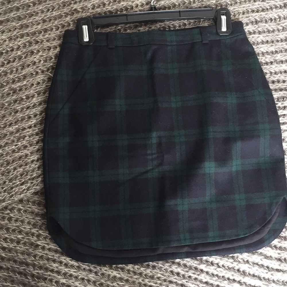 Madwell plaid wool skirt